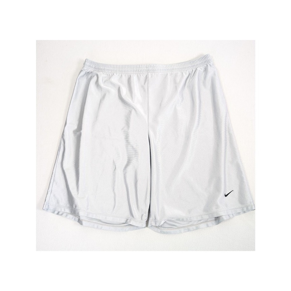 Y2K Nike Shorts Mens Size XL Basketball Silver Dazzle Shiny Mesh Gym Made in USA